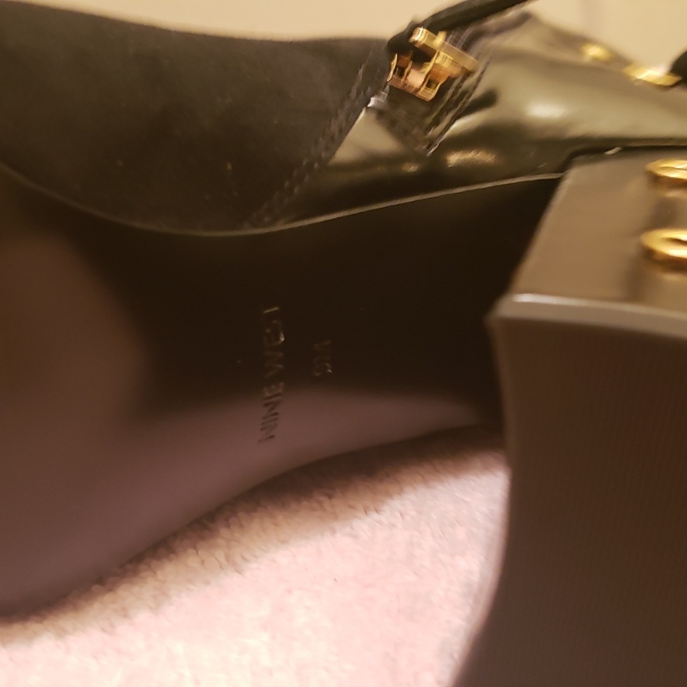 NEW! Nine West Womens Suede Block Heel Boot - Picture 8 of 8